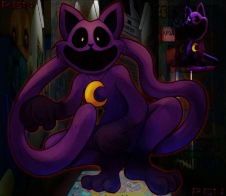Фиолетовый кот из poppy playtime