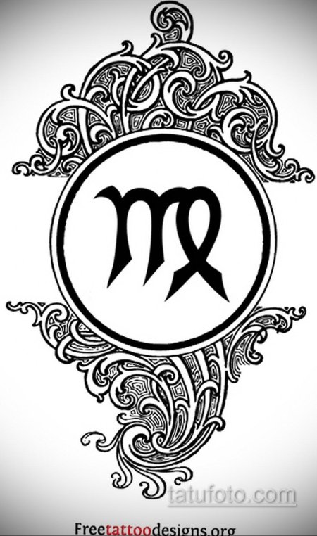 Татуировка знак зодиака дева