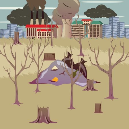 Загрязнение окружающей среды рисунки