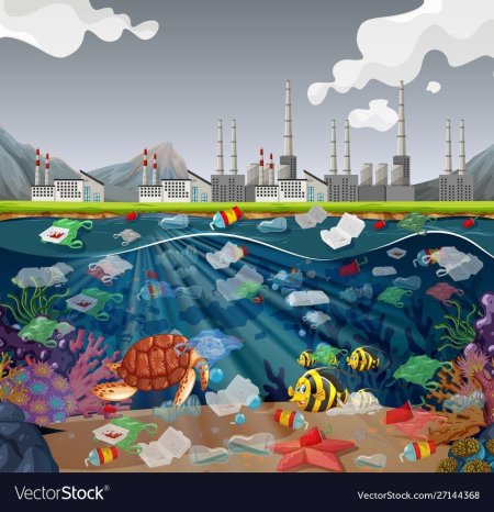 Загрязнение океана рисунок