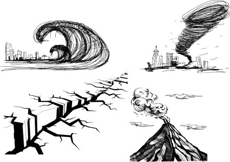 Рисунок на тему стихийные бедствия