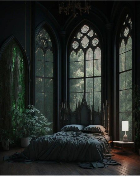 Викторианская готика спальня