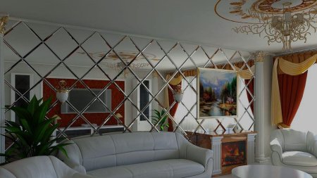 Плитка зеркальная титан фацет х