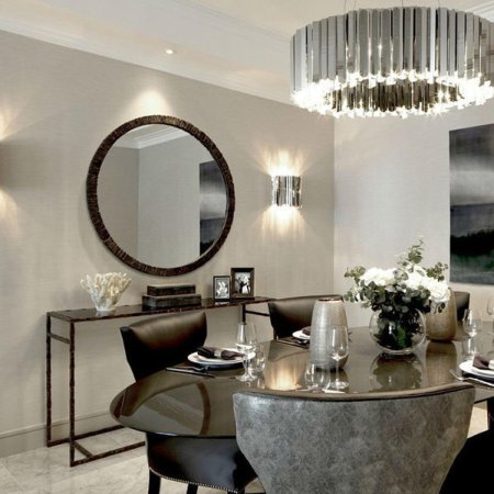 Зеркала в интерьере гостиной современном стиле