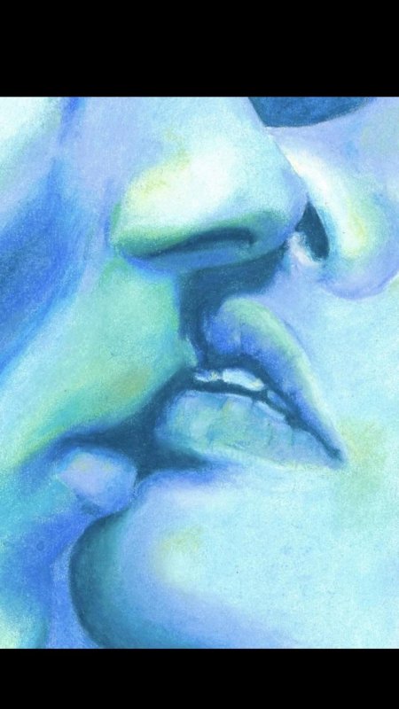 Поцелуй рисунок карандашом