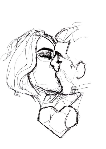 Эскиз поцелуй