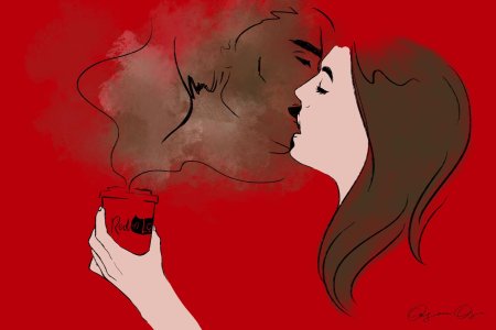 Кофеман девушка рисунок