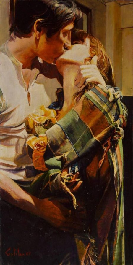 Поцелуй картина