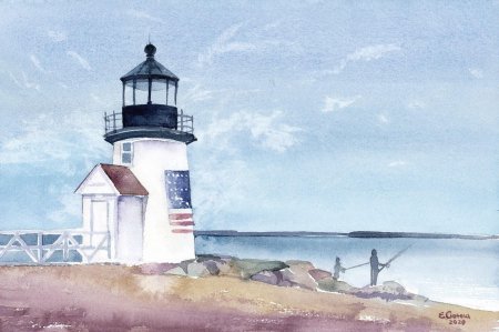 Херсонесский маяк акварель