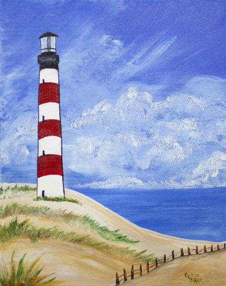 Маяк живопись акрилом