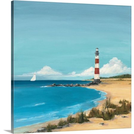 Картина маяк в море