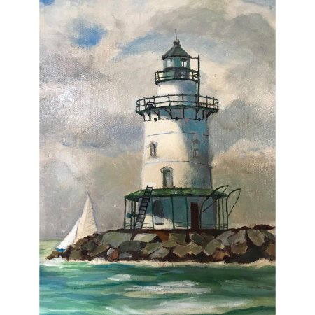 Морской пейзаж с маяком