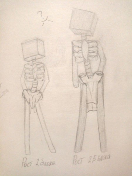 Скелет из майнкрафта раскраска