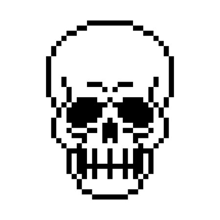 Череп пиксельный