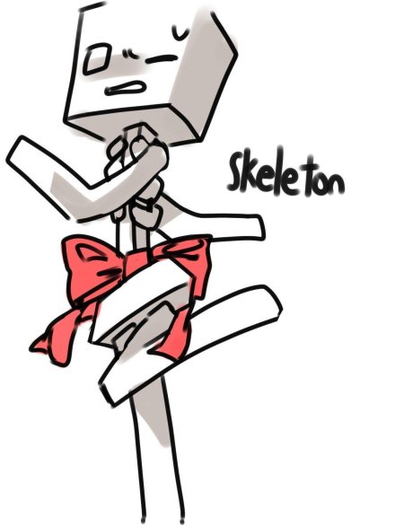 Милый скелет из майнкрафта