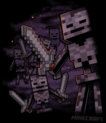 Майнкрафт скелет иссушитель