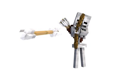 Майнкрафт скелет стреляет