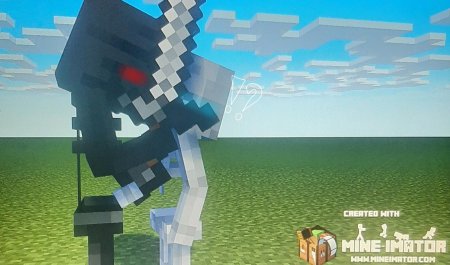Огромный скелет в майнкрафте