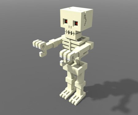 Скелет в майнкрафте постройка