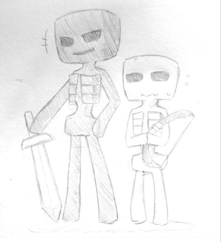 Раскраски майнкрафт скелет иссушитель