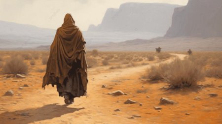 Мужчина в пустыне