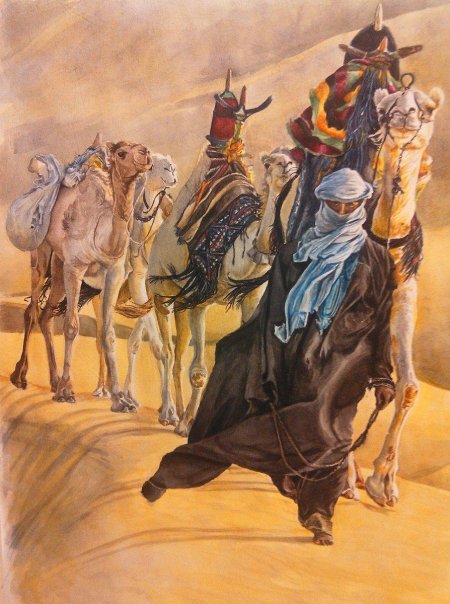 Верблюд караван пустыня в картинах художников