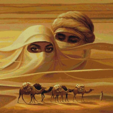 Картина глаза в пустыне