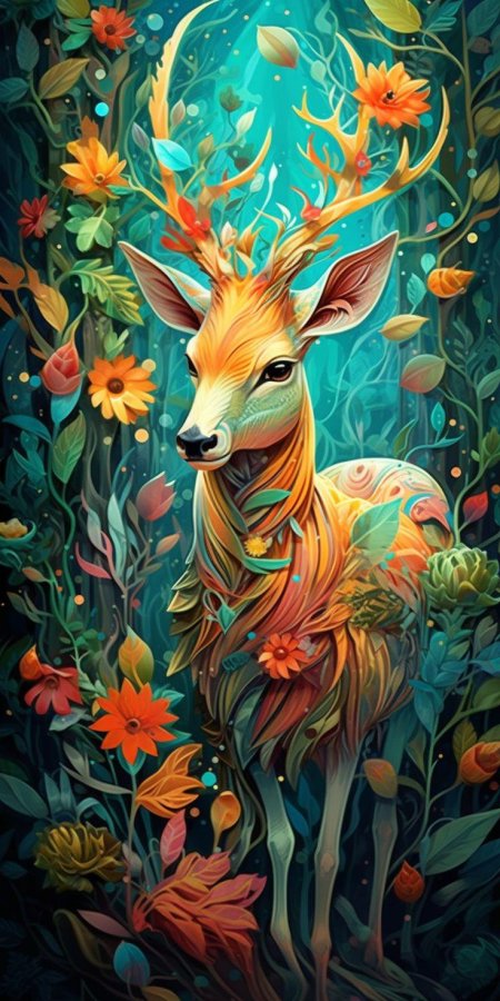 Олень картина