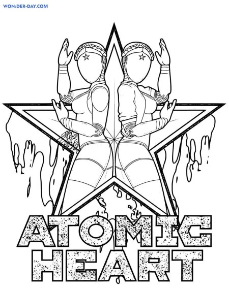 Раскраски атомик хард
