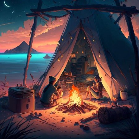 Cozy campfire