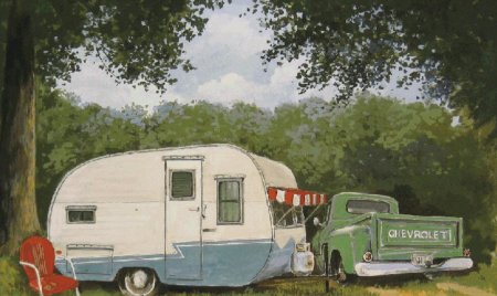 Ретро прицеп дом на колесах