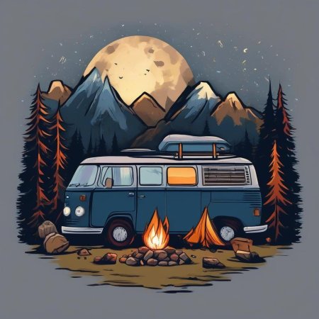 Кемпинг рисунок
