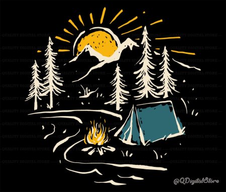 Кемпинг иллюстрация