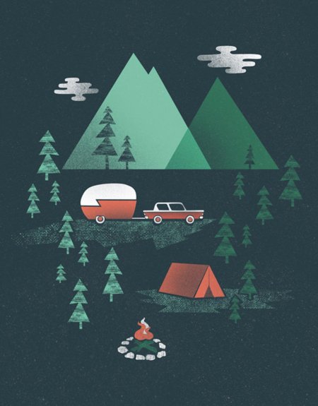 Кемпинг рисунок
