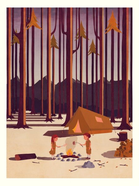 Лес иллюстрация