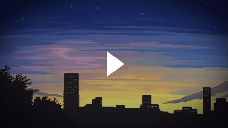 Пиксельный город фон