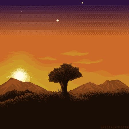 Пиксельный пейзаж