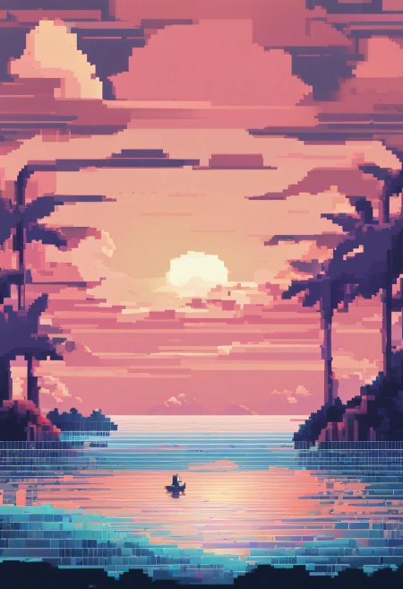 Пиксельный пейзаж