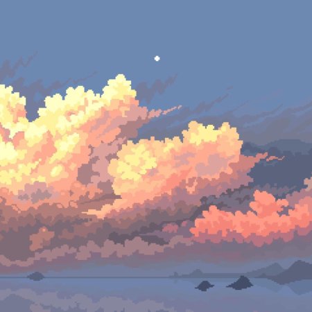 Облака пиксельные