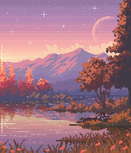 Пиксельный пейзаж