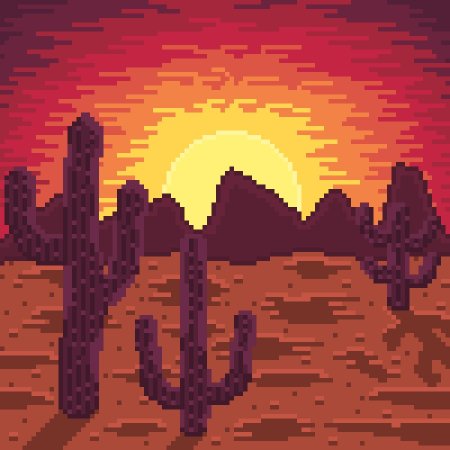 Пустыня пиксельная