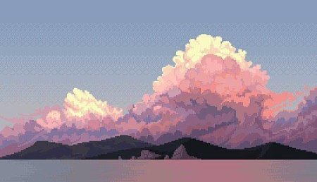 Облака пиксельные