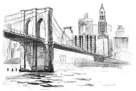 Бруклинский мост скетч