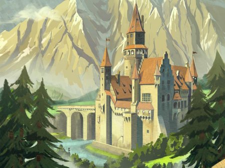 Замок с башнями