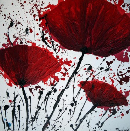 Красные маки картина