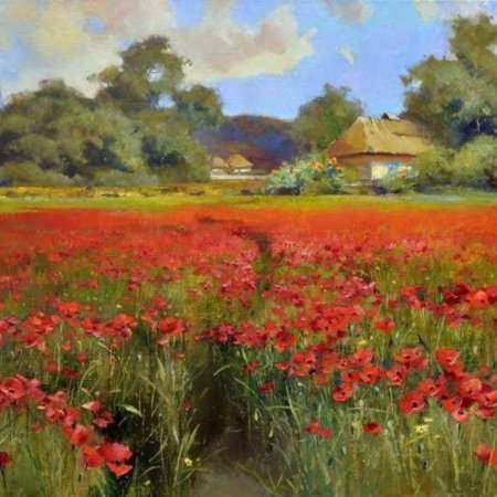 Маковое поле картина