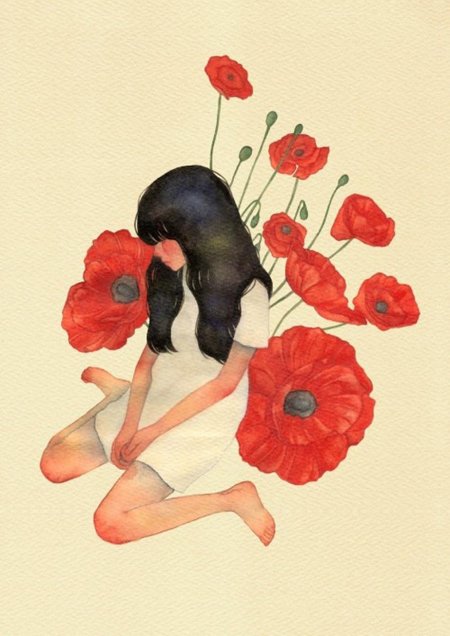 Мак нарисовая