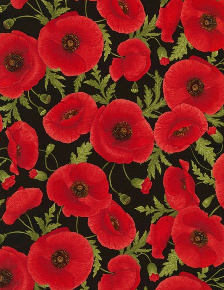 Ткань с крупными цветами