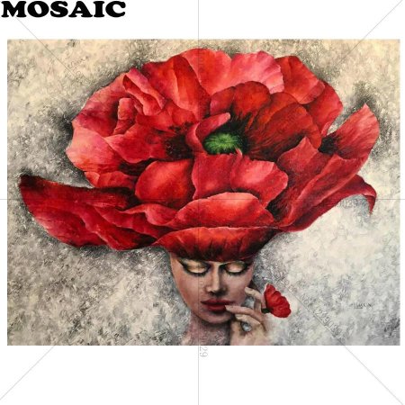 Девушка с маками живопись