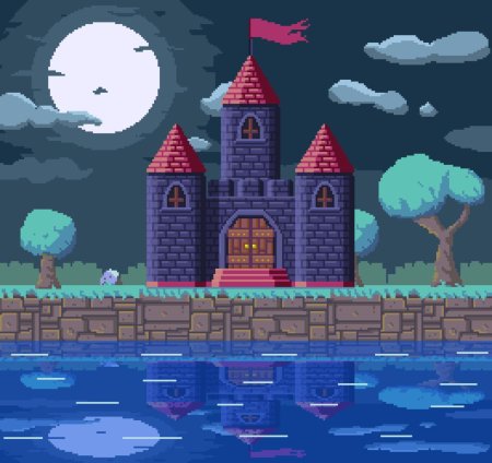 Пиксельный замок